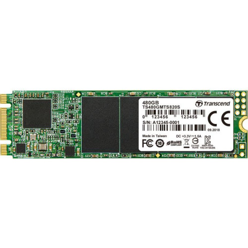 Накопитель твердотельный TS480GMTS820S 480GB M.2 2280 SSD SATA3 TLC Transcend 1000530865