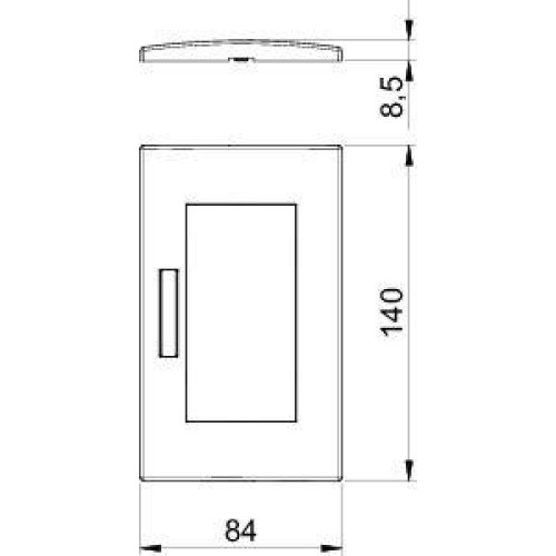 Рамка 2-м Modul45 84х140мм горизонт. с полем для маркировки AR45-BF2 RW бел. OBO 6119352