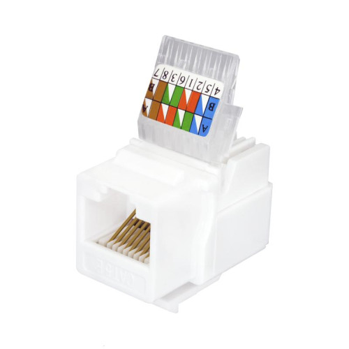 Модуль Keystone Jack RJ45 (8P8C) UTP кат.5E без инструмента бел. SUPRLAN 10-0312