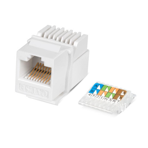 Вставка Keystone Jack RJ45 (8P8C) кат.5E без инструмента Toolless бел. Cabeus 7480c