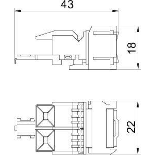 Модуль Snap-In RJ45 кат.5E ASM-C5 S OBO 6117347