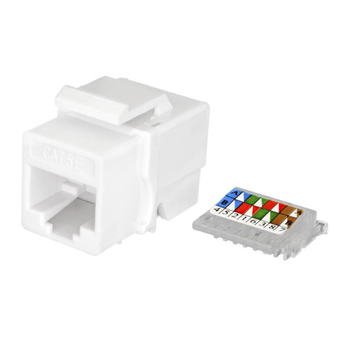 Модуль Keystone Jack RJ45 (8P8C) UTP кат.5E без инструмента бел. SUPRLAN 10-0312