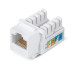 Вставка Keystone Jack RJ45 кат.6 KJ-RJ45-Cat.6-90 заделка тип 110 бел. Cabeus 7129c