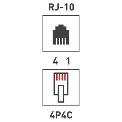 Джек тел. 4P-4C (уп.100шт) PROCONNECT 05-1001-3