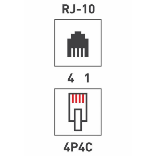 Джек тел. 4P-4C (уп.100шт) PROCONNECT 05-1001-3