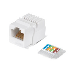 Вставка Keystone Jack RJ45 (8P8C) кат.6 без инструмента Toolless бел. Cabeus 7959c