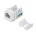 Вставка Keystone Jack RJ45 кат.6 KJ-RJ45-Cat.6-90 заделка тип 110 бел. Cabeus 7129c