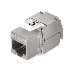 Вставка Keystone Jack RJ45 (8P8C) 180град. кат.6A полный экран без инструмента Toolless Cabeus 7655c