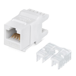 Вставка Keystone Jack RJ45 (8P8C) 180град. кат.6 Dual IDC (110&Krone type) бел. Cabeus 7961c