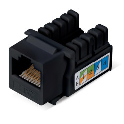 Вставка Keystone Jack RJ45 кат.6 заделка тип 110 черн. Cabeus 9483c