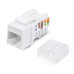 Вставка Keystone Jack RJ45 кат.5E KJ-RJ45-Cat.5e-90-SW заделка 110 со стяжкой бел. Cabeus 10100c