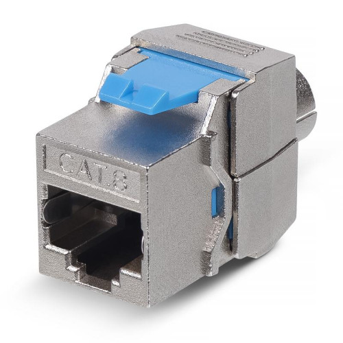 Вставка Keystone Jack RJ45 (8P8C) 180град. кат.8 полный экран без инструмента Toolless Cabeus 10069c