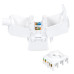 Вставка Keystone Jack RJ45 (8P8C) кат.5E KJ-RJ45-Cat.5e-180-Toolless 180град. без инструмента Toolless бел. Cabeus 7963c