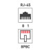 Джек компьютерный RJ45 (8P8C) кат.6 со вставкой Rexant 05-1031