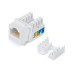 Вставка Keystone Jack RJ45 кат.5E KJ-RJ45-Cat.5e-90 заделка тип 110 бел. Cabeus 7008c