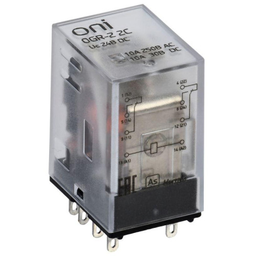 Реле общего назначения OGR-2 2C 24В DC ONI OGR-2-2C-DC24V