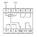 Реле промежуточное PK-4PR (монтаж на DIN-рейке 35мм 12В AC/DC 4х8A 2P 2R IP20) F&F EA06.001.016