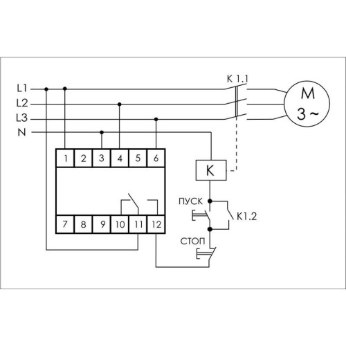 Реле контроля и наличия фаз CZF-311 (3х400/230+N 8А 1Р IP20 регул. порога откл.) F&F EA04.001.006