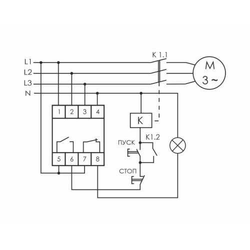 Реле контроля фаз CZF-BR (3х400/230+N 8А 1перекл. IP20 монтаж на DIN-рейке) F&F EA04.001.003