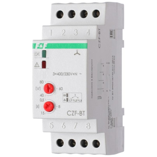 Реле контроля фаз 3-х фазное 160-260В CZF-BT F&F EA04.001.004