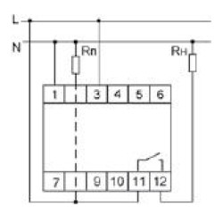 Реле тока PR-615 (4-30А сквозной канал монтаж на DIN-рейке 35мм 230В AC 16А 1НО IP20) F&F EA03.003.006