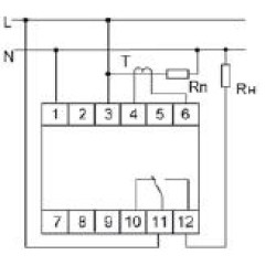 Реле тока PR-614 (для работы с внешним трансф. тока монтаж на DIN-рейке 35мм 230В AC 16А 1перекл. IP20) F&F EA03.003.005