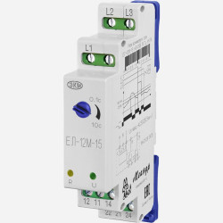 Реле контроля напряжения 3ф ЕЛ-12М-15 УХЛ4 AC 100В [спец.] задержка срабатывания 0.1...10с ток контактов исполнит. реле 8А 2п Меандр A8302-16934386