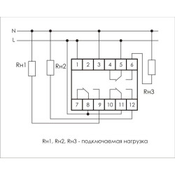 Реле многофункциональное PCU-530 (1 модуль; монтаж на DIN-рейке 100-264В AC/DC 3х8А 3NO/NC IP20) F&F EA02.001.025