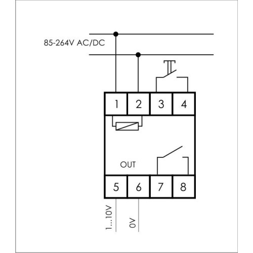 Реле времени PCZ-531A10 6А 85-265В AC/DC 1NO IP20 1-10В/30мА 2мод. 1 канал аналог. выход; программирован. изменения уровня яркости; недел. цикл; установка на DIN-рейку F&F EA02.002.015