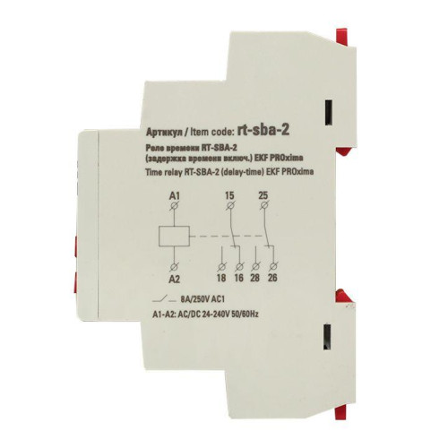 Реле времени RT-SBA-2 (задержка времени включ.) PROxima EKF rt-sba-2