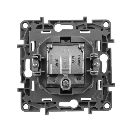 Розетка телевизионная TV/SAT СП Etika двухкабельная механизм алюм. Leg 672457