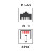 Розетка сетевая LAN на стену 1 гнездо 8Р8С (RJ-45) 5кат. Rexant 06-0104-B