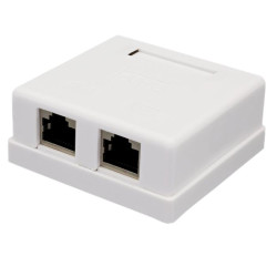 Розетка компьютерная 2-м RJ45 8P8C кат.6 FTP SUPRLAN 10-0353