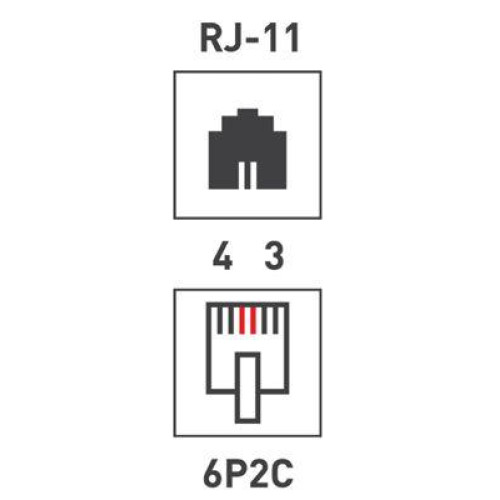 Розетка телефонная 1-м ОП RJ11 (6P2C) кат.3 PROCONNECT 03-0001-4