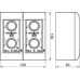 Коробка монтажная ОП 2мод. Modalnet WG-AK RW для монтажа 4 ЭУИ Modul 45 45х45мм бел. OBO 6109900