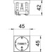 Розетка 1-м 1мод. STD-D0 AL1 16А 250В 0град. с заземл. защ. шторки алюм. OBO 6120018