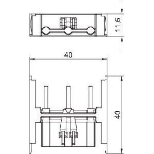 Адаптер соединительный Modul45connect VB-SKS S 16А для розеток черн. OBO 6117198