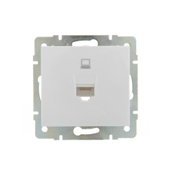 Розетка компьютерная СП Rain RJ45 16А IP20 механизм бел. LEZARD 703-0288-139