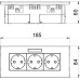 Блок розеточный 3-м AR45 3хModul45 DE-RW D0RW3B 16А 84х185х59мм укомплектован. с маркир. бел. OBO 6119433