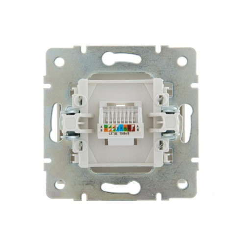 Розетка компьютерная СП Rain RJ45 16А IP20 механизм бел. LEZARD 703-0288-139