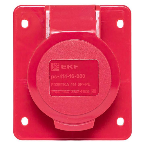 Розетка скрыт. уст. 16А 380В 3P+РЕ IP44 (414) EKF ps-414-16-380