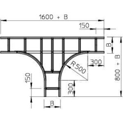 Ответвитель T-образный горизонт. осн. 200х160 WLT 1620 FT OBO 6229727