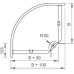 Угол для лотка горизонтальный 90град. 100х60 RB 90 610 FT OBO 7125100