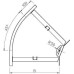 Угол для лотка горизонтальный 45град. 300х110 RB 45 130 FT OBO 7068328