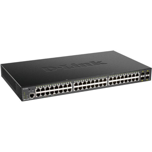 Коммутатор настраиваемый DGS-1250-52XMP/A1A 48G 4SFP+ 48PoE+ 370Вт D-Link 1750558