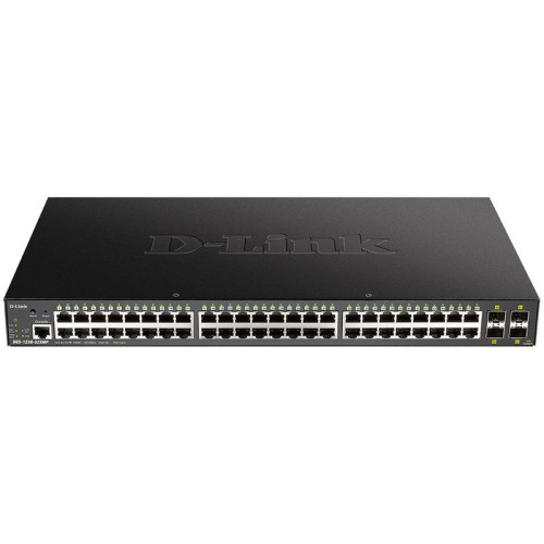 Коммутатор настраиваемый DGS-1250-52XMP/A1A 48G 4SFP+ 48PoE+ 370Вт D-Link 1750558