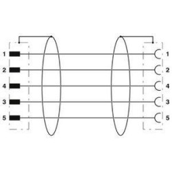 Кабель для датчика SAC-5P-M12MS/ 3.0-PUR/M12FS SH Phoenix Contact 1500910