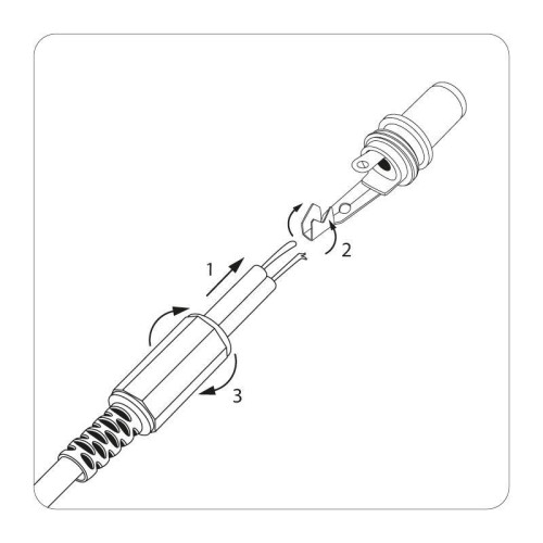 Разъем питания штекер 2.5х5.5х10мм Rexant 14-0326