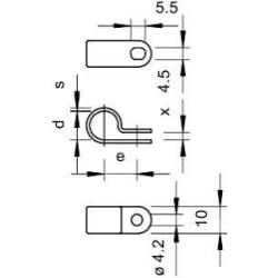 Скоба крепежная d12.5мм 255 12.5 LGR OBO 2222124