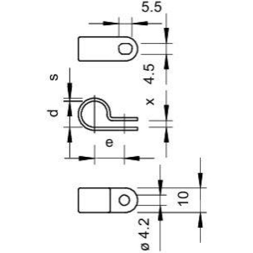 Скоба крепежная d12.5мм 255 12.5 LGR OBO 2222124